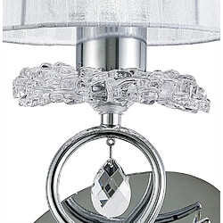 Acheter Luminaire Center Applique murale Louise 1 Ampoule E27 avec Abat jour blanc chrome poli/cristal transaparent