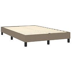 Avis vidaXL Sommier à lattes de lit avec matelas Taupe 120x200 cm Tissu