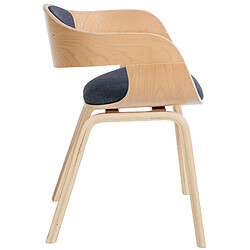 Acheter Decoshop26 Lot de 2 chaises de salle à manger design scandinave en tissu bleu et structure en bois clair 10_0001721