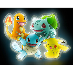 BigBen Lampe Néon Murale Pikachu et Starters 53cm Multicolore