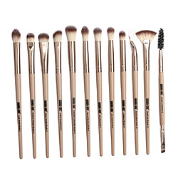 12pcs pinceau de maquillage pour les yeux pour fard à paupières sourcils eyeliner peau normale