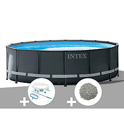 Kit piscine tubulaire Intex Ultra XTR Frame ronde 4,27 x 1,22 m + Kit d'entretien + 10 kg de zéolite