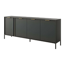 Vente-Unique Buffet avec 4 portes - Anthracite et doré - PAVELI pas cher