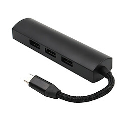 usb-c type-c à 4 port usb 3.0 concentrateur convertisseur de connecteur noir pas cher