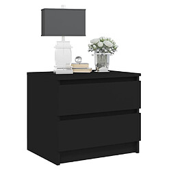 Acheter vidaXL Table de chevet Noir 50x39x43,5 cm Aggloméré