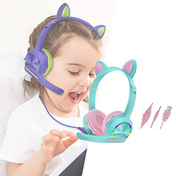 Avis Casque de jeu stéréo avec oreilles de chat mignon