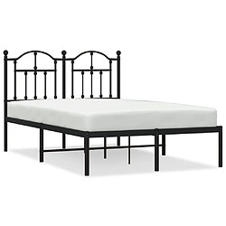 Maison Chic Lit adulte - Cadre de lit métal avec tête de lit,Structure du lit Contemporain pour chambre noir 120x200 cm -MN67468