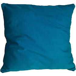 Jardindeco Coussin carré pour dossier de canapé 60 cm bleu canard. Coussin carré pour dossier de canapé 60 cm bleu canard