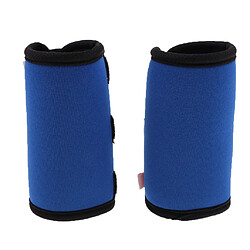 2 PCS Pet Leg Brace Protector Chien Blessure Genouillères Fixes Bleu S