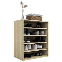 Avis vidaXL Armoire à chaussures Chêne sonoma 60x35x70 cm Bois d’ingénierie