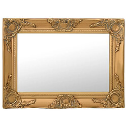 Maison Chic Miroir mural style baroque | Miroir Décoration pour Maison Salle de Bain 60x40 cm Doré -GKD76739