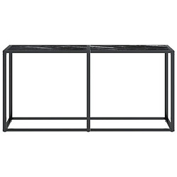 Avis Maison Chic Table console | Meuble d'entrée | Table d'appoint Marbre noir 160x35x75,5 cm Verre trempé -GKD82029