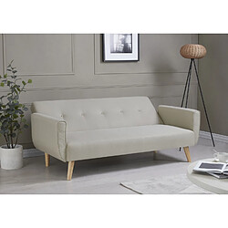 Acheter Concept Usine Canapé scandinave convertible 3 places tissu beige BERLIN