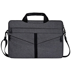 Wewoo Sacoche ordinateur 13,3 pouces respirant résistant à l'usure mode Business épaule poche portable sac à main avec fermeture à glissière bandoulière (gris foncé)