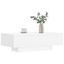 Avis Maison Chic Table basse pour salon | Table à café blanc 100x49,5x31 cm bois d'ingénierie -GKD53772