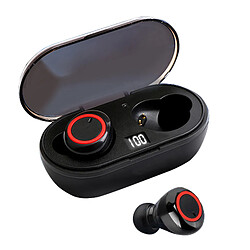 écouteur bluetooth Y50 Pro F1 affichage Écouteurs F1 dans les oreilles avec suppression du bruit des écouteurs de sport pour les voyages sportifs iOS et Android - Bleu