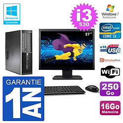 PC HP Compaq 8100 SFF Ecran 27" i3-530 RAM 16Go Disque 250Go Graveur DVD Wifi W7 - Occasion