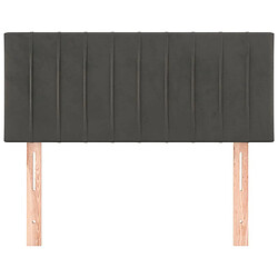 Avis Maison Chic Tête de lit moderne pour chambre - Décoration de lit Gris foncé 80x5x78/88 cm Velours -MN74117