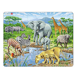 Larsen- Puzzle encadré Animaux de la Savane 65 pièces, FH9 