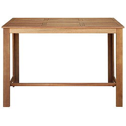 vidaXL Table de bar Bois d'acacia massif 150x70x105 cm