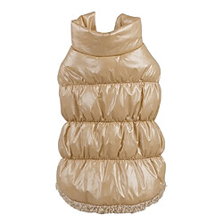 Pet Dog Puppy Cat Chaud Rembourré Coat Down Jacket Vest Vêtements Apparel Beige S