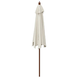 Acheter vidaXL Parasol de jardin avec mât en bois sable 299x240 cm