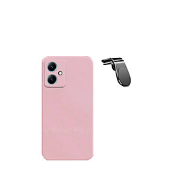 SUPPORT MAGNETIQUE K KIT KIT COFFÉRÉ VOYAGE + COUVERTURE DE SILICONE LIQUIDE Phonecare pour Xiaomi Redmi 13C 5G - rose 