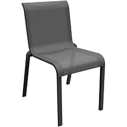 OCEO BY PROLOISIRS Chaises pour l'extérieur en aluminium Cauro graphite, gris. Chaises pour l'extérieur en aluminium Cauro graphite, gris