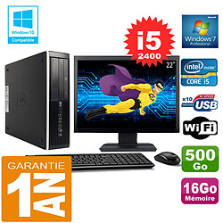 PC HP Compaq 8300 SFF Core I5-2400 Ram 16Go Disque 500 Go Wifi W7 Ecran 22" · Occasion 