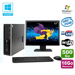 Lot PC HP Elite 8100 SFF G6950 2,8 GHz 16Go 500Go Wifi Graveur W7 Pro Ecran 17" · Occasion 