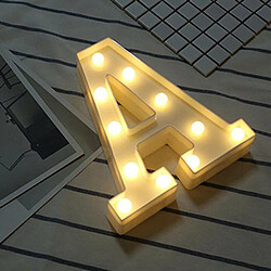 Universal A) LED Alphabet Alphabet Lampe Lampe Phares Plastique Fête Anniversaire Logo Décoration