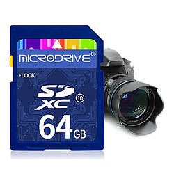 Wewoo Carte SD mémoire SD Microdrive 64 Go haute vitesse de classe 10 pour tous les appareils numériques avec fente SD 