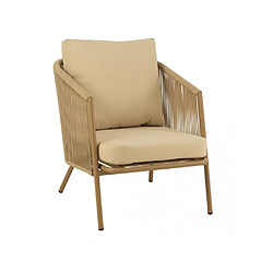 Inside 75 Fauteuil de jardin ELISA en Aluminium et corde beige 