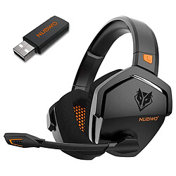 Universal Casque de jeu sans fil G06 PS4, PS5, PC, casque d'oreille d'annulation de bruit, avec microphone, 2,4 GHz à très faible latence, casque de mémoire souple, mode câblé pour Xbox One, Xbox X Gaming (casque d'oreille d'annulation de bruit, avec) 