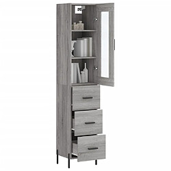 Avis Maison Chic Buffet,Meuble de Rangement,commode pour salon,Cuisine Sonoma gris 34,5x34x180 cm Bois d'ingénierie -MN66972