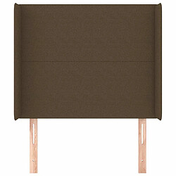 Avis Maison Chic Tête de lit scandinave avec oreilles,meuble de chambre Marron foncé 103x16x118/128 cm Tissu -MN46256