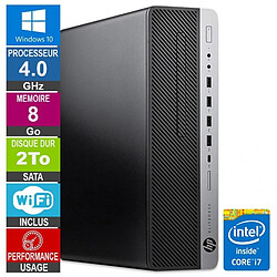 HP 800 G3 SFF i7-6700 4GHz 8Go/2To Wifi W10 · Reconditionné 