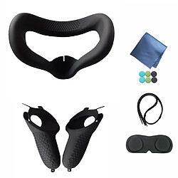 Ensemble De Couvre-coussinets Pour Casque VR Souple Facile à Appliquer Pour Oculus Quest 2 Black