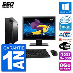 PC Lenovo M83 SFF Ecran 19" Intel G3220 RAM 8Go SSD 120Go Windows 10 Wifi · Occasion 