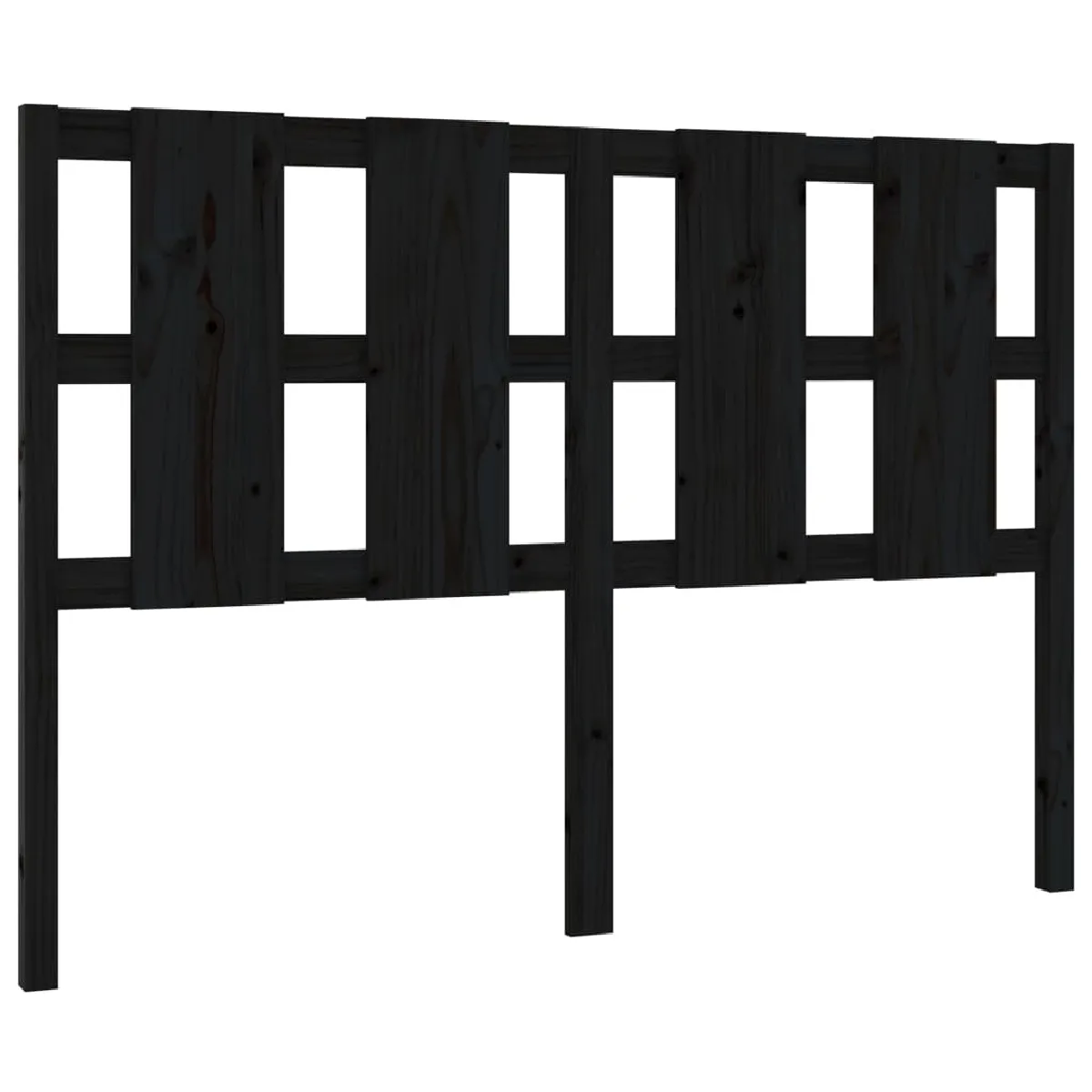 Maison Chic Tête de lit scandinave pour lit adulte,Meuble de chambre Noir 145,5x4x100 cm Bois massif de pin -MN57064