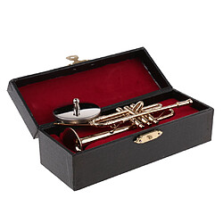 1/6 trompette en cuivre modèle miniature instrument de musique pour poupée figure d'action trompette en échelle 1: 6