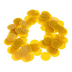 100x 25 Mm En Plastique Casino Jetons De Poker Bingo Marqueurs Jeton Jouet Cadeau Or Jaune