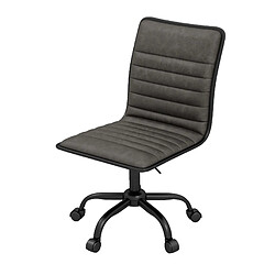 Moloo BILL-Fauteuil de bureaux en cuir synthétique patiné Anthracite