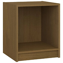 Maison Chic Table de chevet, Table de Nuit, Meuble de rangement Marron miel 35,5x33,5x41,5cm Bois de pin massif