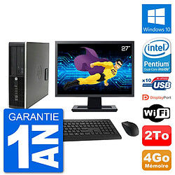 PC HP Compaq Pro 6300 SFF Ecran 27" G630 RAM 4Go Disque Dur 2To Windows 10 Wifi - Occasion