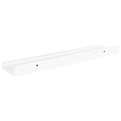 vidaXL Étagères murales 4 pcs Blanc 40x9x3 cm pas cher