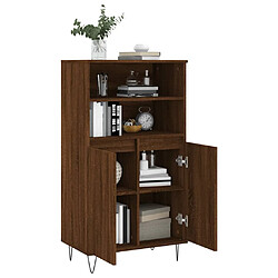 Avis vidaXL Buffet haut Chêne marron 60x36x110 cm Bois d'ingénierie