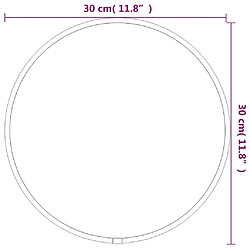 vidaXL Miroir mural Noir Ø 30 cm Rond pas cher