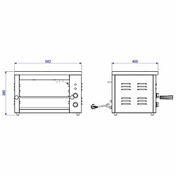 Salamandre Cuisine Professionnelle - 580 x 400 mm - Combisteel