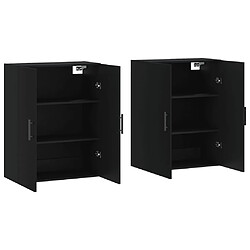 Acheter Maison Chic Lot de 2 Armoires murales,Meuble de Rangement,Armoire Suspendue noir 69,5x34x90 cm -MN93224